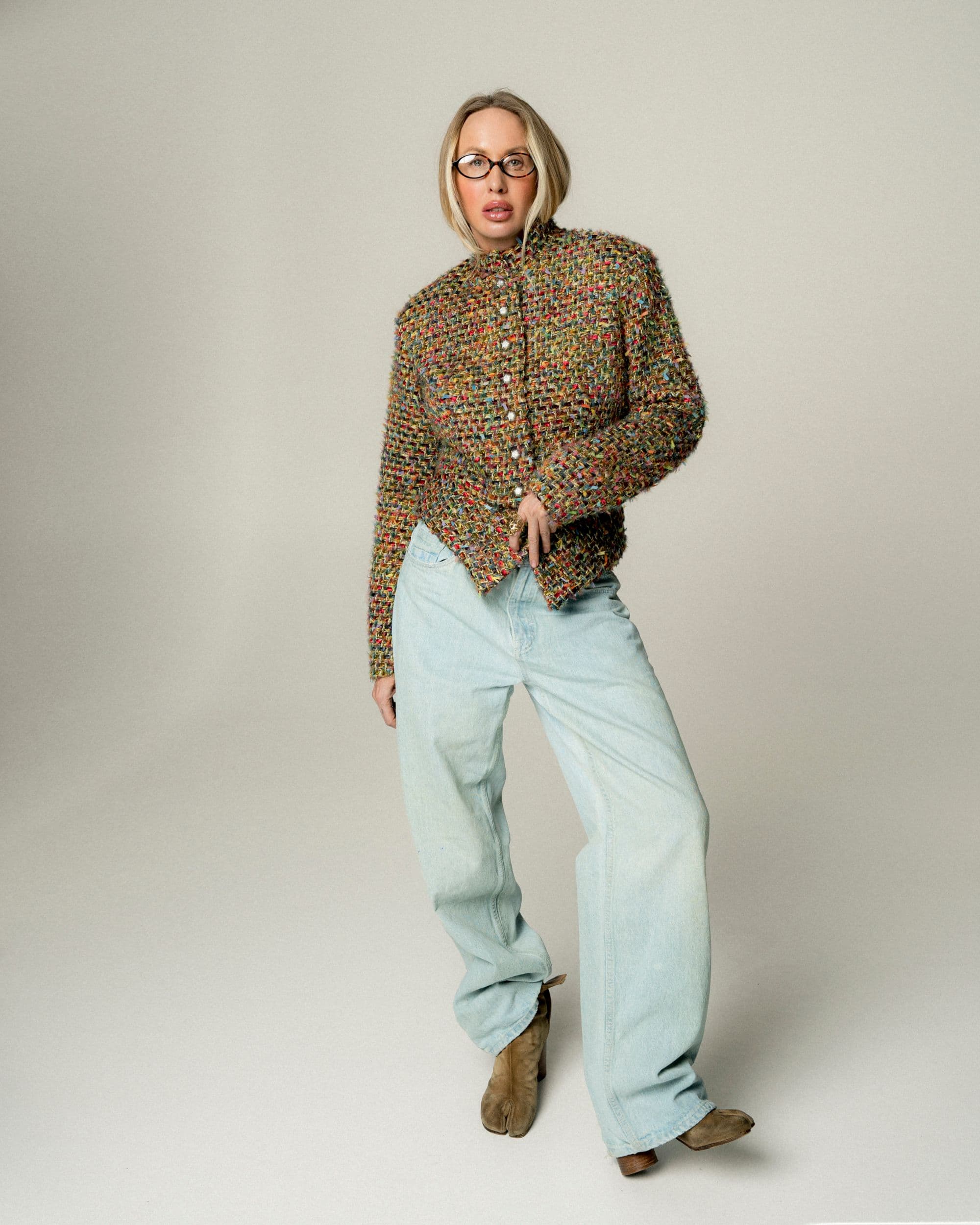 Jacket Tweed Boho with basque