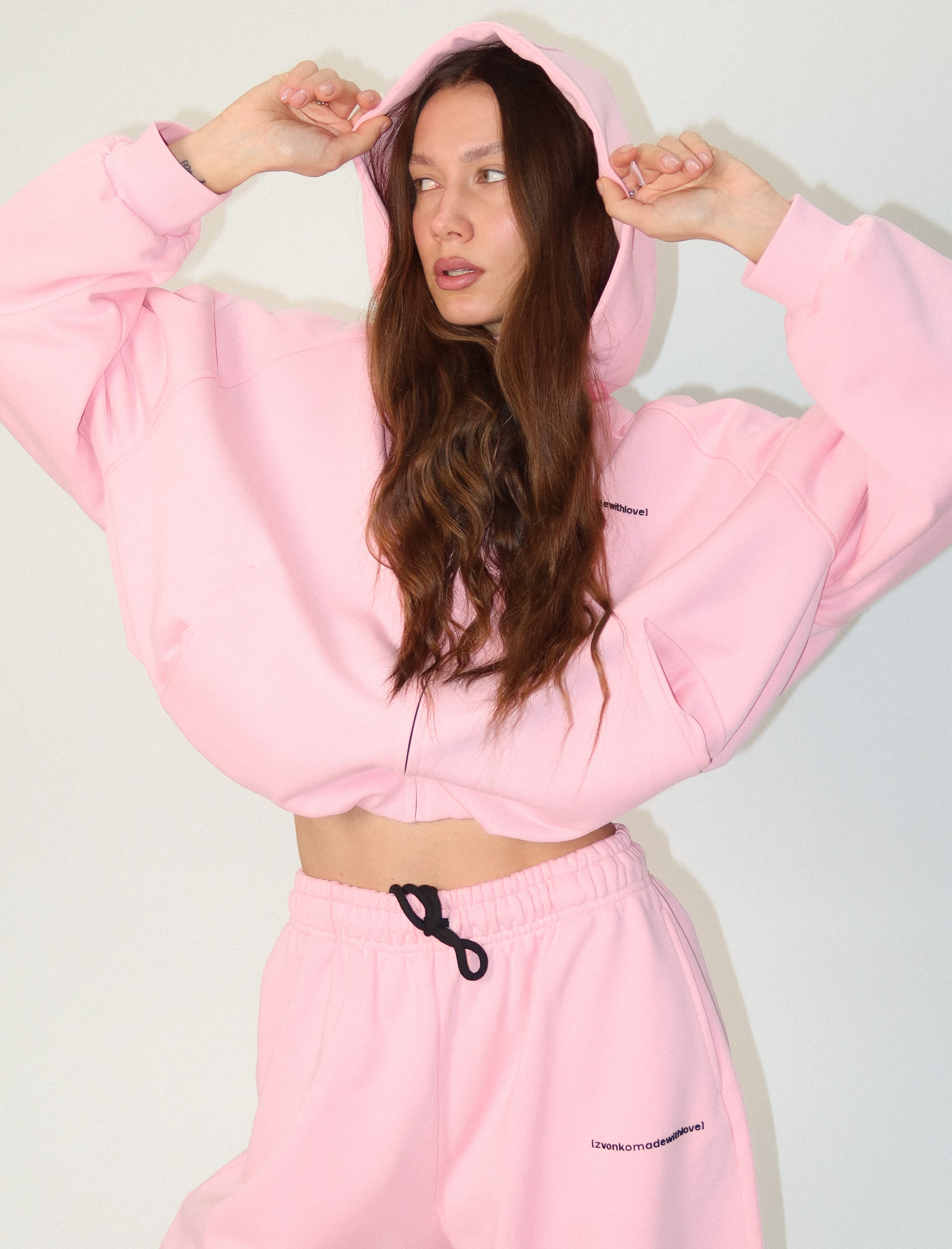 Hoodie zip double mini less