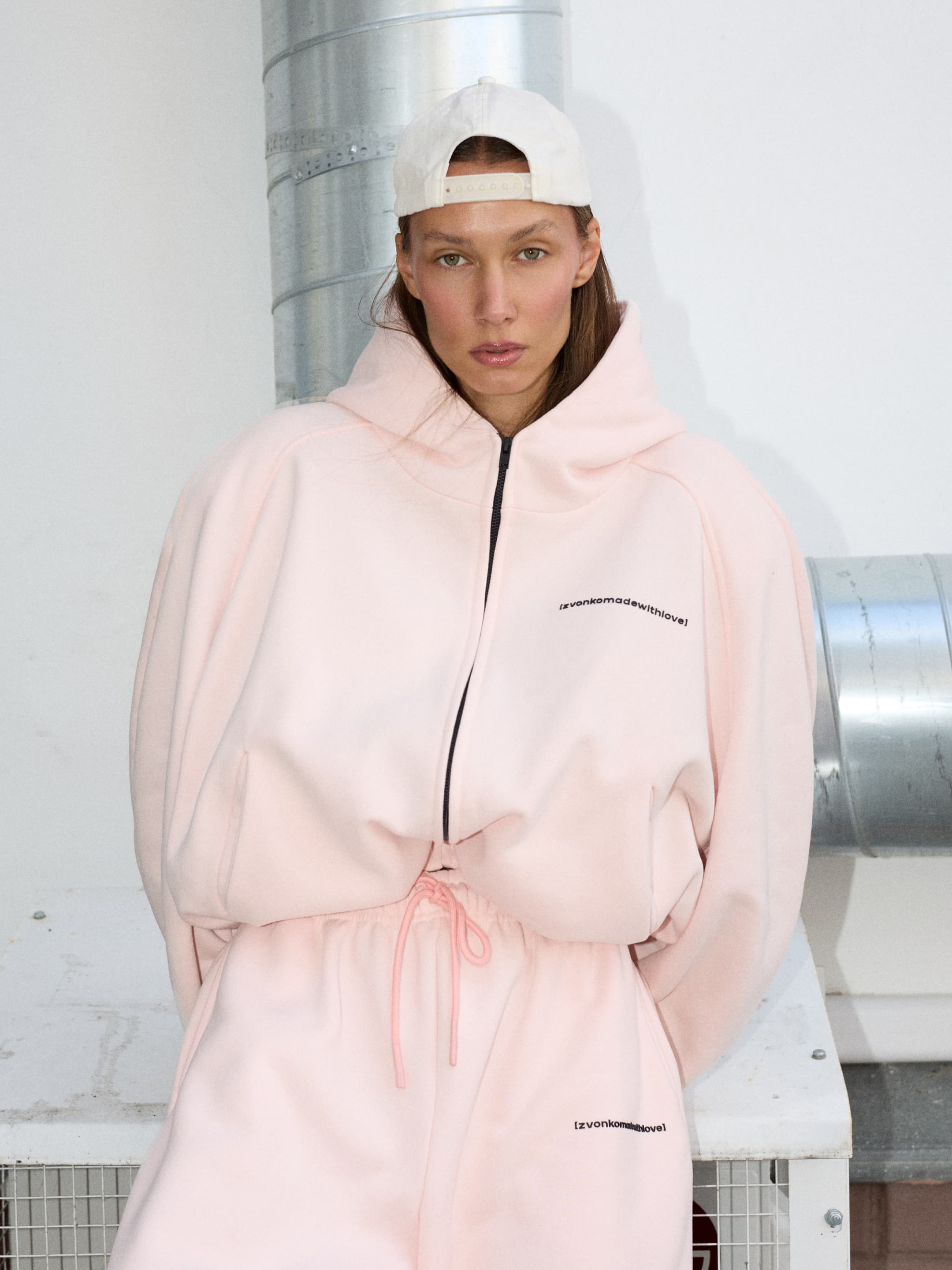 Hoodie zip double [hello footer]