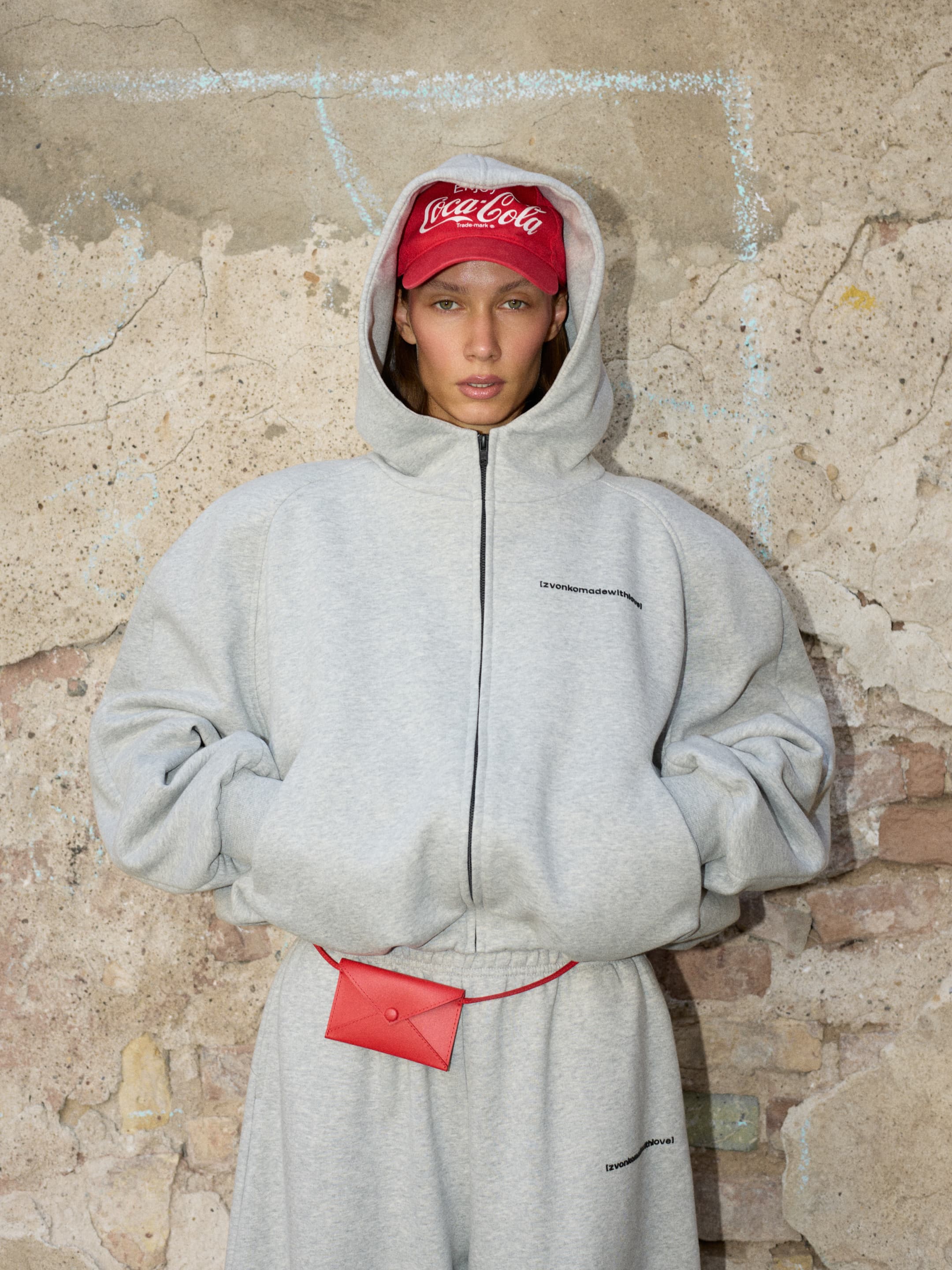 Hoodie zip premium double [hello footer]